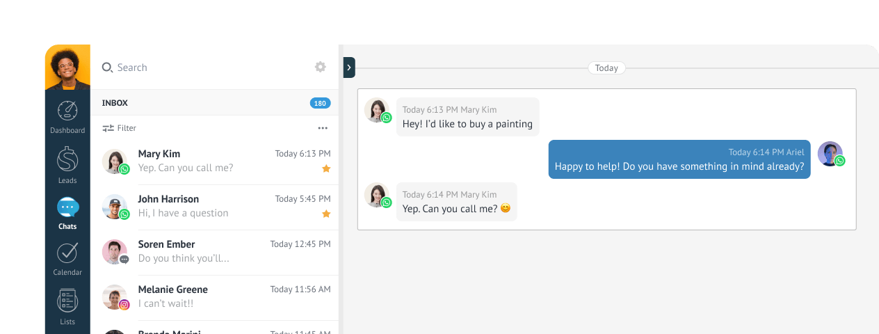 Kommo CRM inbox powered by AI